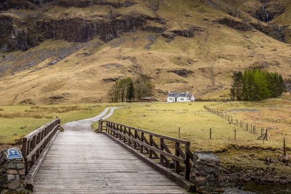 Achnambeithach Cottage Glencoe Skoçya Manzarası — Stok fotoğraf