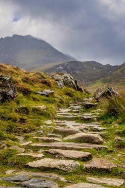 Şaşırtıcı manzara Snowdonia Ulusal Parkı, Kuzey Galler.