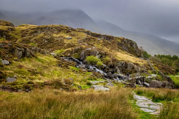 Fantastiskt Landskap Snowdonia National Park Norra Wales — Stockfoto