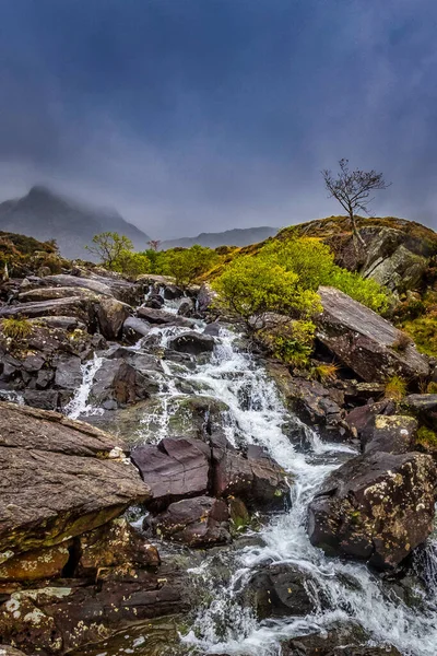 Cascade Dans Parc National Snowdonia Pays Galles Nord — Photo