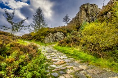 Şaşırtıcı manzara Snowdonia Ulusal Parkı, Kuzey Galler.