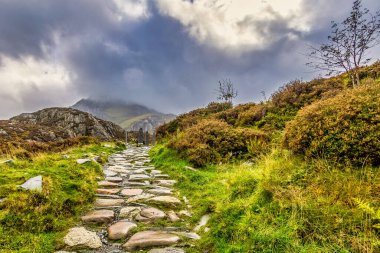 Şaşırtıcı manzara Snowdonia Ulusal Parkı, Kuzey Galler.