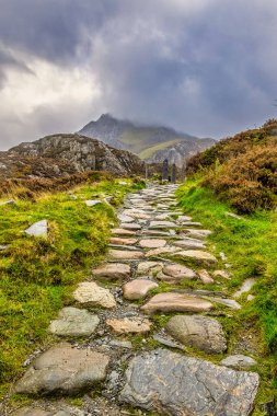 Şaşırtıcı manzara Snowdonia Ulusal Parkı, Kuzey Galler.