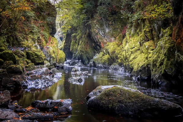 Fairy Glen River Conwy Niedaleko Betws Coed Snowdonia National Park — Zdjęcie stockowe