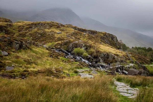 Fantastiskt Landskap Snowdonia National Park Norra Wales — Stockfoto