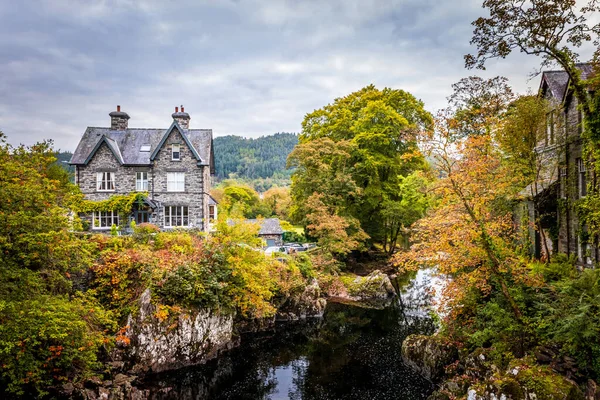 Betws Coed Uma Pequena Aldeia Coração Parque Nacional Snowdonia País — Fotografia de Stock