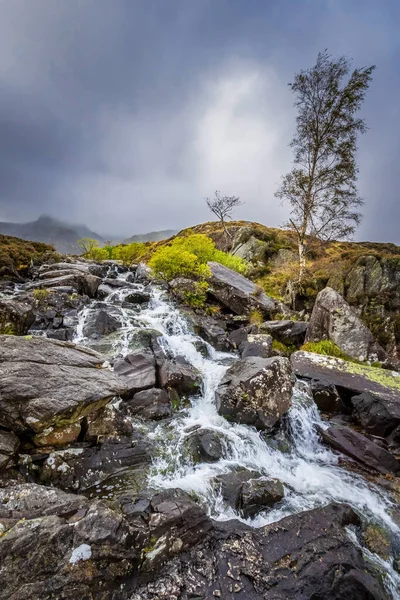 Cascada Parque Nacional Snowdonia Gales Del Norte —  Fotos de Stock