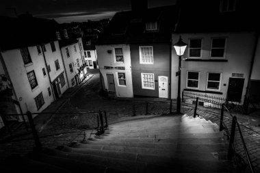 Whitby bir sahil kasabasında North Yorkshire