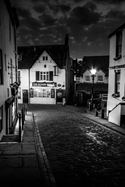 Whitby Streets Night Whitby North Yorkshire — Stock Photo, Image