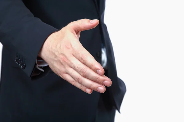Geschäftsmann reicht einen Handschlag - Nahaufnahme — Stockfoto