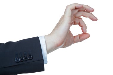 Tamam beyaz zemin üzerine izole iş el yapmak