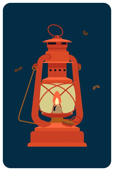 Linterna de queroseno rojo — Archivo Imágenes Vectoriales