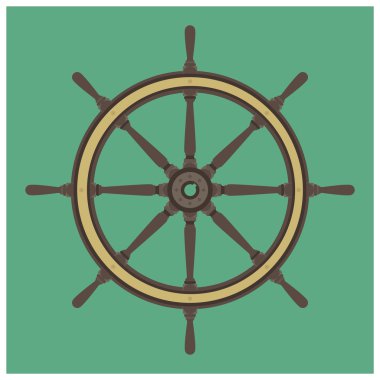 Sailing steering wheel clipart