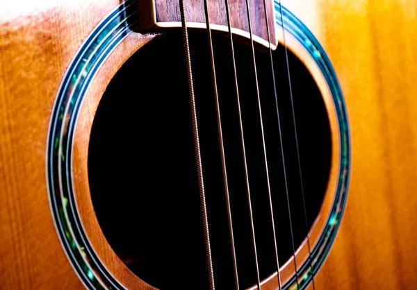 Acoustic Guitar Six String Music Instrument Spanish Guitar Sunburst Colour — Stock Photo, Image