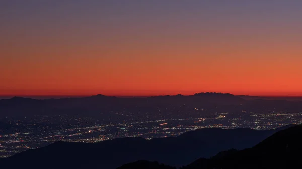 Dämmerungsbild Von Pasadena Und Glendale Vom Mount Wilson Observatorium Den — Stockfoto