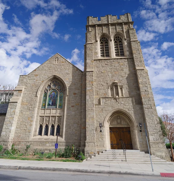 Questa Immagine Mostra Facciata Della Chiesa Episcopale Ognissanti Pasadena California — Foto Stock