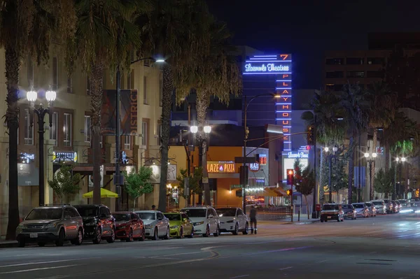 Pasadena Californië Verenigde Staten Januari 2021 Nachtfoto Van Een Populair — Stockfoto
