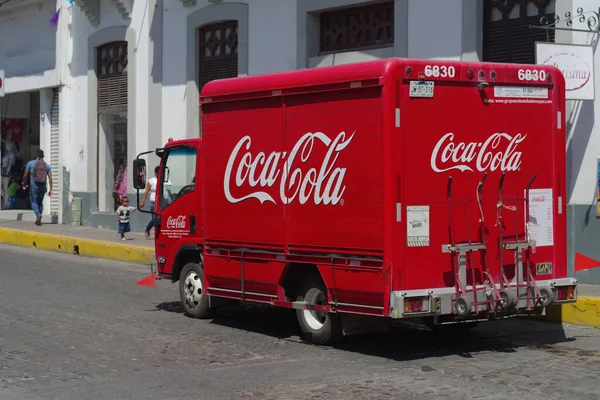 Puerto Vallarta Nayarit Mexikó 2022 Április Coca Cola Szállító Teherautó — Stock Fotó