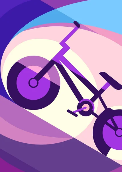 Póster con bicicleta bmx. — Vector de stock