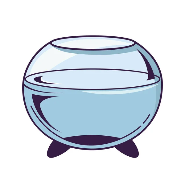 Leeg rond aquarium. — Stockvector