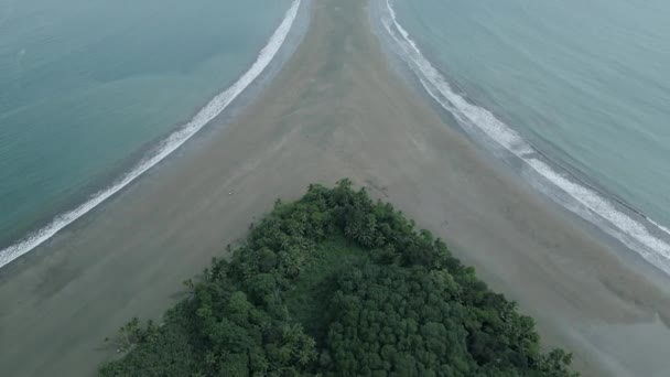Ogon wieloryba plaża Marina Ballena w Kostaryka drone wideo — Wideo stockowe