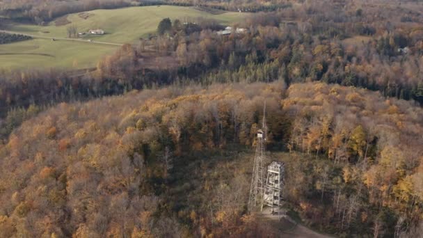 Norte Wisconsin Midwest Outono Cores Aéreo Drone vídeo — Vídeo de Stock