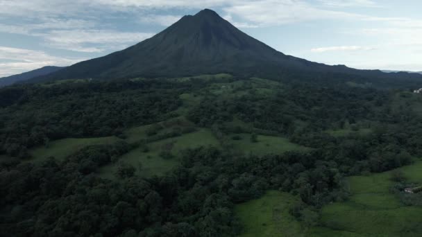 Arenal Volcano Drone Aerial in Costa Rica — стокове відео