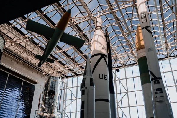 Air and Space Museum Exhibits in Washington DC lizenzfreie Stockbilder