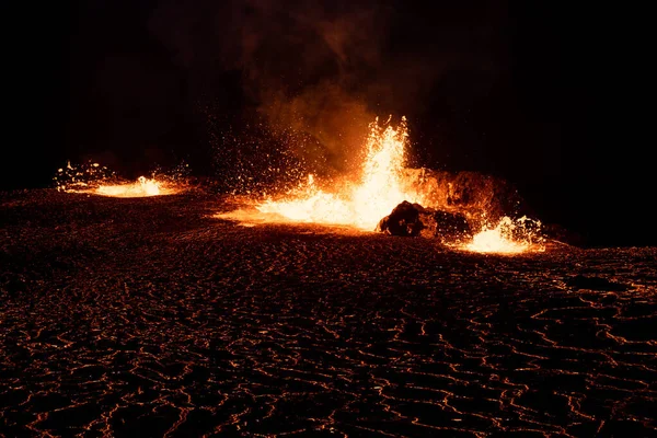 Brand New Meradalir Eruption Fagradalsfjall Volcano Iceland 2022 High Quality — Stok fotoğraf