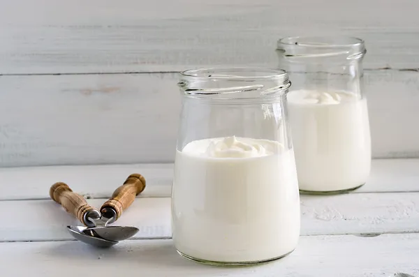 Zelfgemaakte yoghurt — Stockfoto