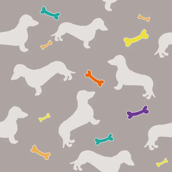 Vector dog seamless pattern, background — Stock Vector