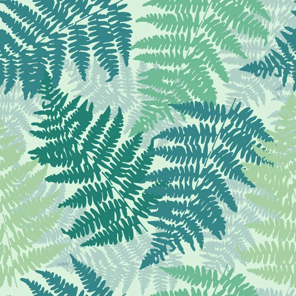 Seamless, repeating fern pattern background — Stock Vector
