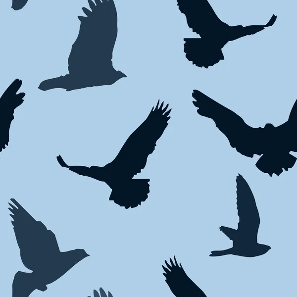 Vzor bezešvé pozadí vektorové ptáků — Stockový vektor