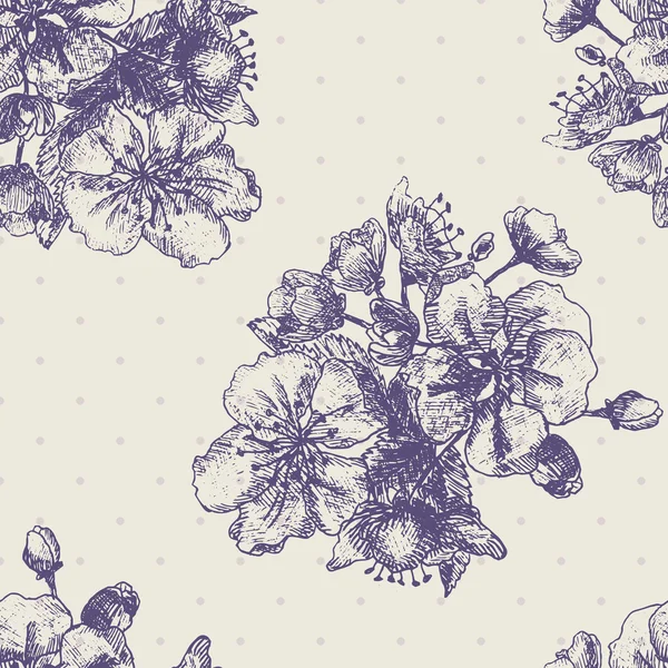 Χωρίς ραφή πρότυπο με μανόλιες διακοσμητικά λουλούδια. διάνυσμα χλωρίδα — Διανυσματικό Αρχείο