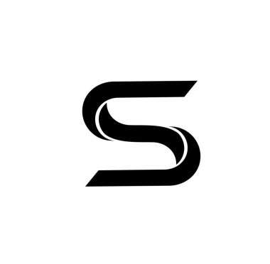 Basit soyut vektör logosu tasarımı izole edilmiş beyaz arkaplan