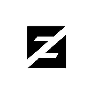 Basit soyut sz z z vektör logosu tasarımı izole edilmiş beyaz arkaplan