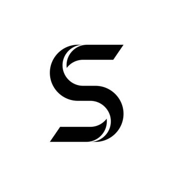 Basit soyut vektör logosu tasarımı izole edilmiş beyaz arkaplan