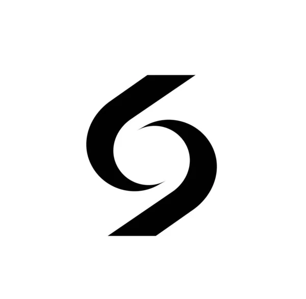 Enkel Abstrakt Vektor Logotyp Design Isolerad Vit Bakgrund — Stock vektor