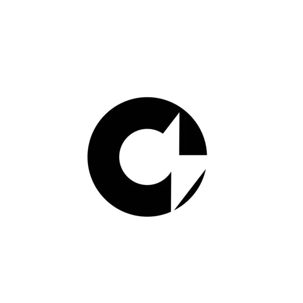 Вспышка Питания Буквой Векторный Дизайн Логотипа Шаблон Изолированный Белый Фон — стоковый вектор