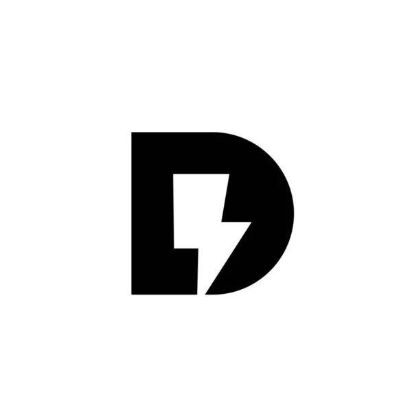 Flash Energia Com Modelo Design Logotipo Vetor Letter Isolado Fundo — Vetor de Stock