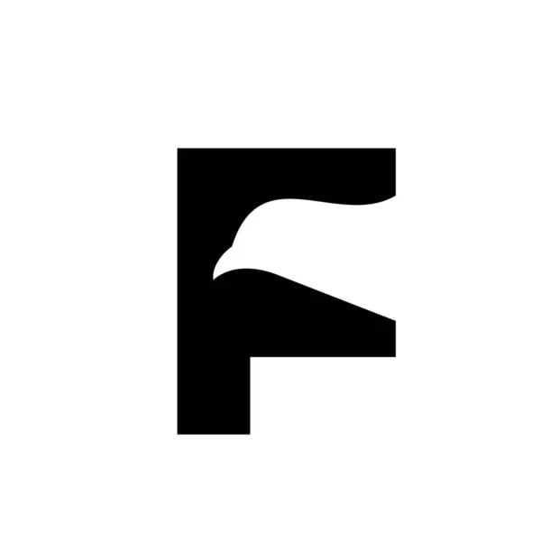 Örn Falk Med Brev Vektor Logotyp Design Mall Isolerad Vit — Stock vektor