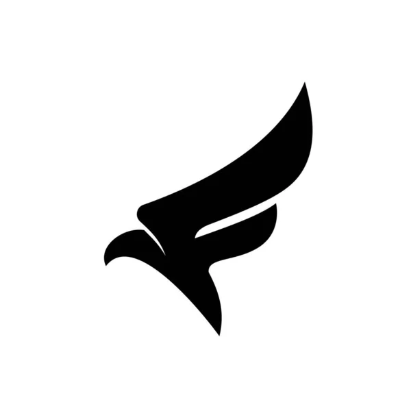 Falcão Águia Com Letra Modelo Design Logotipo Vetor Isolado Fundo — Vetor de Stock