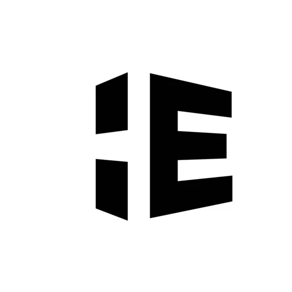 Eenvoudige Eerste Letter Luxe Monogram Logo Ontwerp Geïsoleerd Met Negatieve — Stockvector