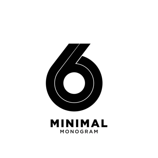 asgari başlangıç numarası 6 66 basit vektör tasarımı izole arkaplan