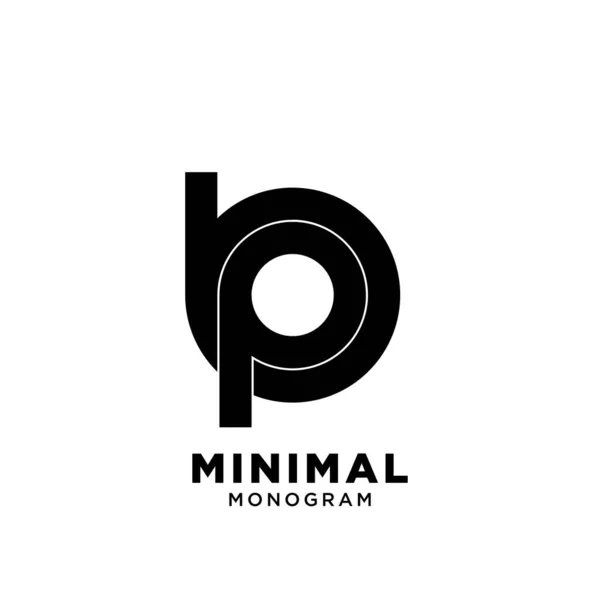 asgari başlangıç harfi bp pb basit vektör tasarımı izole arkaplan