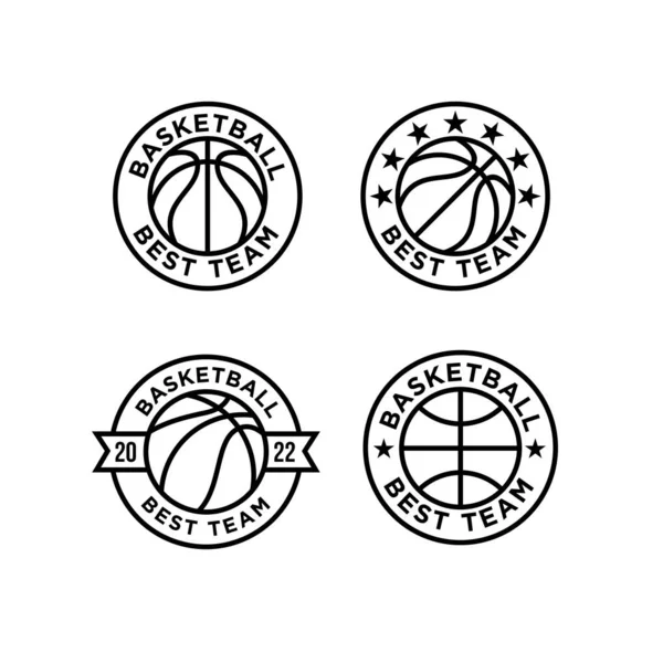 Дизайн Логотипу Спортивного Клубу Баскетбольного Значка — стоковий вектор