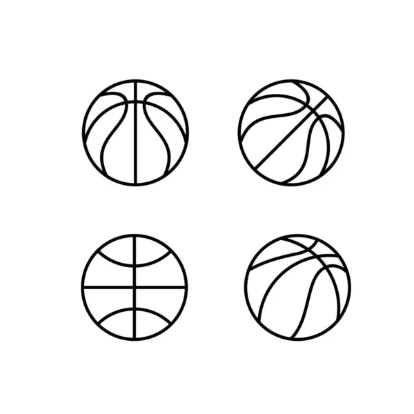 Badge Basket Ball Jeu Sport Club Logo Design — Image vectorielle