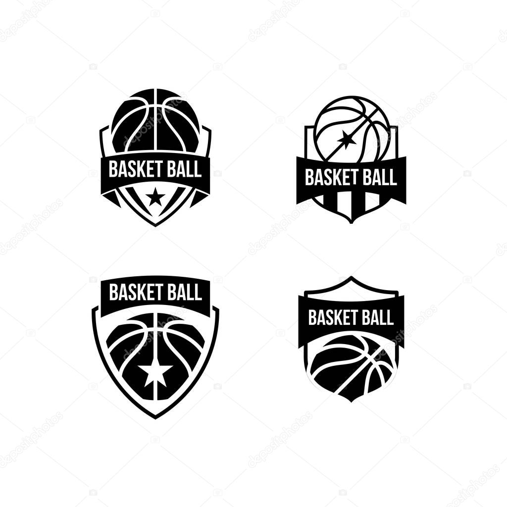 Basketball badge game sport club logo design