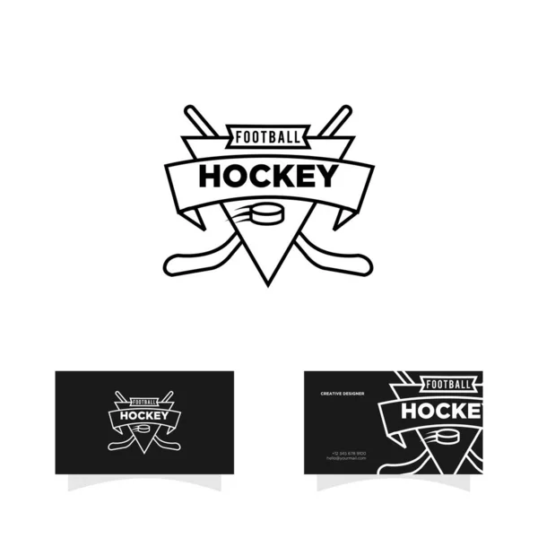 Illustration Logo Équipe Hockey Sur Glace — Image vectorielle
