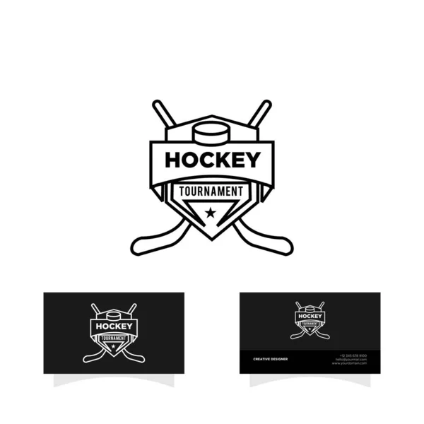Eishockeyteam Logo Icon Design Illustration — Stockvektor